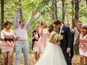 Поздравление для жениха и невесты из фотографий