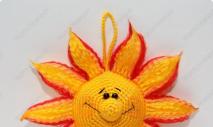 Вязаное солнце амигуруми крючком Вязание крючком солнышко